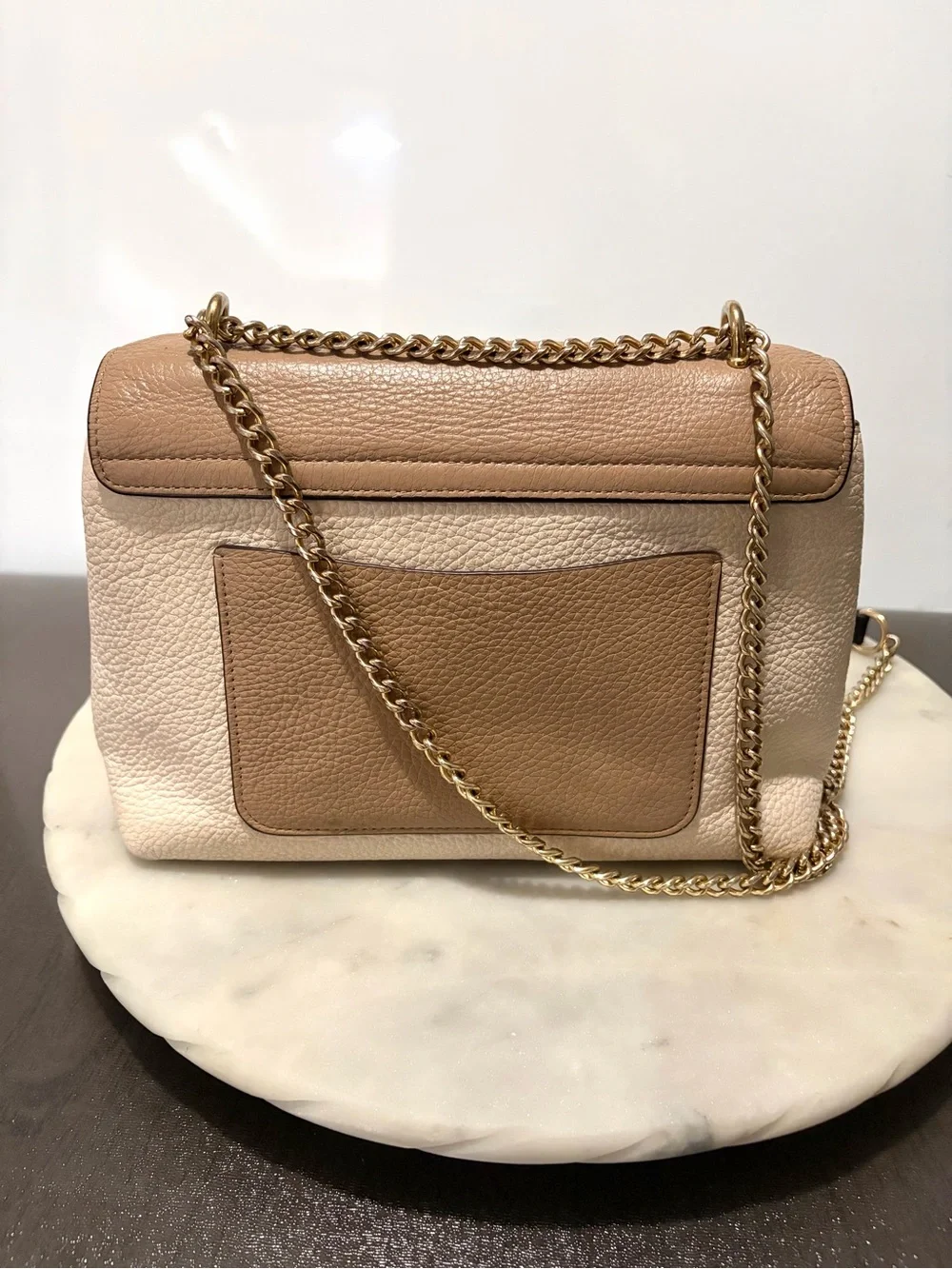 COACH TAMMIE Shoulder Bag C6786 Chain Crossbody Pebble Leather Handbag Purse